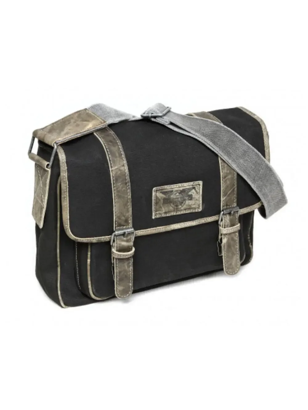 Greenburry Aviator Messenger Bag charcoal anthracite canvas Model 1163-20